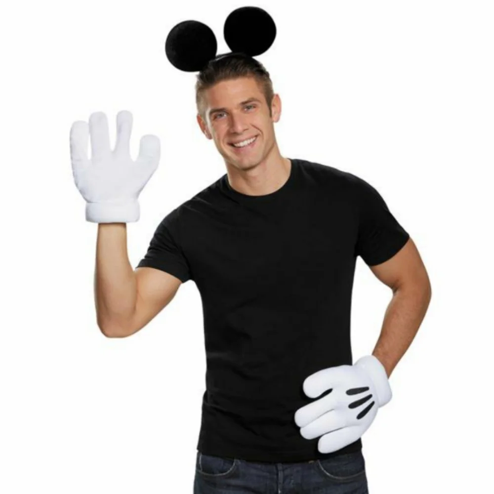 Disney Parks Mickey Mouse white puffy gloves